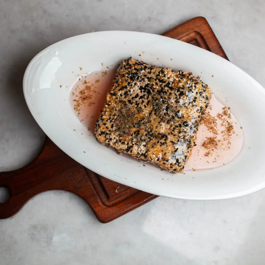 Feta Cheese Fried With Honey & Thyme Plate
